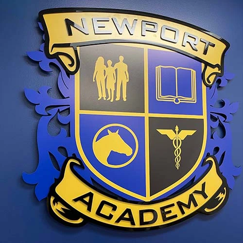 Newport Academy Seal made of Acrylic